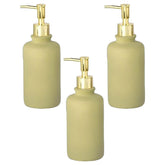 Kuber Industries Liquid Soap Dispenser | Handwash Soap Dispenser | Soap Dispenser for Wash Basin | Shampoo Dispenser Bottle | Bathroom Dispenser Bottle | Pack of 3 | JY00231GN | 400 ml | Green